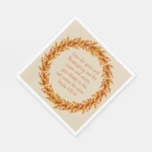 Serviette En Papier Thanksgiving Thankful Bible Verse Napkins 6.5" (Coin)