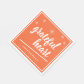 Serviette En Papier Thanksgiving Time Script Grateful Heart Papier (Coin)