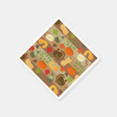 Serviette En Papier Thanksgiving Turkey (Coin)