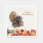 Serviette En Papier Thanksgiving Turkey Napkin (Devant)