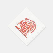 Serviette En Papier Thanksgiving Turkey Orange Gobble 4Pat (Coin)