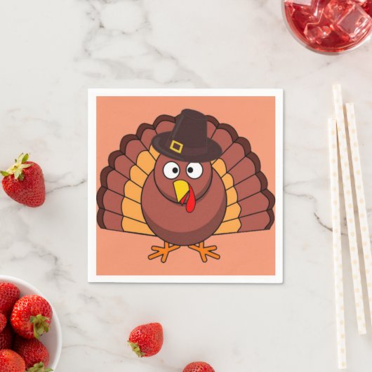 Serviette En Papier Thanksgiving Turquie (En situation)