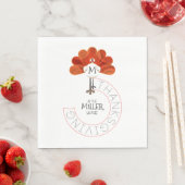 Serviette En Papier Thanksgiving Turquie (En situation)