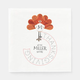 Serviette En Papier Thanksgiving Turquie