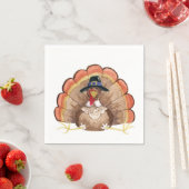 Serviette En Papier Thanksgiving Turquie (En situation)