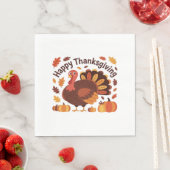 Serviette En Papier Thanksgiving Turquie - Automne Vacances Classic Ov (En situation)