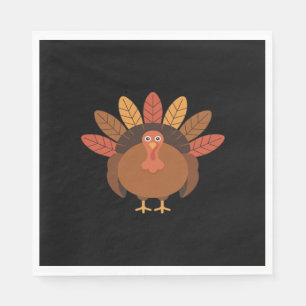 Serviette En Papier Thanksgiving Turquie - Automne Vacances Classique 