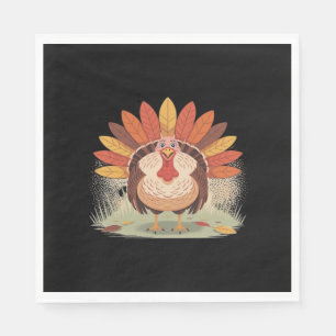Serviette En Papier Thanksgiving Turquie - Automne Vacances Classique