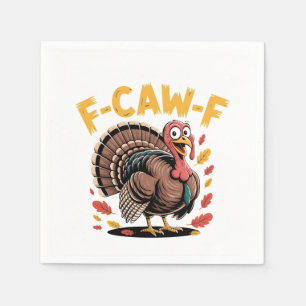 Serviette En Papier Thanksgiving Turquie Cawing F-Caw-F Funny Crow