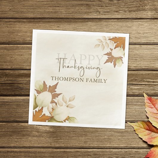 Serviette En Papier Thanksgiving Turquie Élégant Livre vert