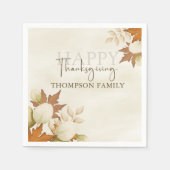 Serviette En Papier Thanksgiving Turquie Élégant Livre vert (Devant)