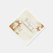 Serviette En Papier Thanksgiving Turquie Élégant Livre vert (Coin)