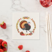 Serviette En Papier Thanksgiving Turquie et automne Harvest (En situation)