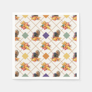 Serviette En Papier Thanksgiving Turquie Holiday Napkin