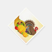 Serviette En Papier Thanksgiving Turquie Napkin/Cocktail blanc standar (Coin)