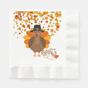Serviette En Papier Thanksgiving Turquie Papier Napkins / Déjeuner
