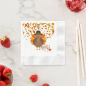 Serviette En Papier Thanksgiving Turquie Papier serviettes/Cocktail (En situation)