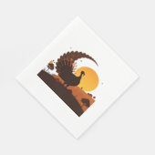 Serviette En Papier Thanksgiving Turquie Silhouette - Sunset Harvest S (Coin)