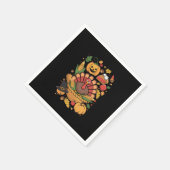 Serviette En Papier Thanksgiving Turquie Thanksgiving Pie Fall Famille (Coin)