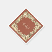 Serviette En Papier Thanksgiving Woodland Animal Russe Fall Copper (Coin)