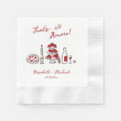 Serviette En Papier That’s Amore Italian Red Engagement Wedding (Devant)