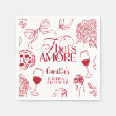 Serviette En Papier That’s Amore Red Bridal Shower Napkin (Devant)
