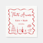 Serviette En Papier That's Amore Engagement Party (Devant)