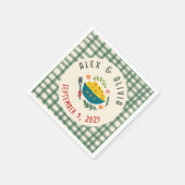 Serviette En Papier That's Amore Italian Food CUSTOM Plaid Wedding  (Coin)