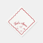 Serviette En Papier "That's Amore" Italien Thème (Coin)