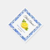 Serviette En Papier That's Amore | Méditerranée Fête de Mariage Citron (Coin)
