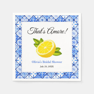 Serviette En Papier That's Amore Méditerranéen Lemon Douche de Marié