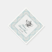 Serviette En Papier Thé à la haute victorienne bleue (Coin)