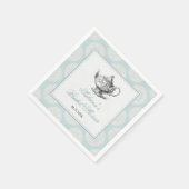 Serviette En Papier Thé à la Haute-Victorienne Bleue (Coin)