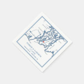 Serviette En Papier The Bohlin Wedding Newport RI Map (Coin)