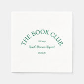 Serviette En Papier The Book Club Crest Lire Discuter Répéter (Devant)