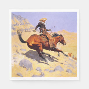 Serviette En Papier The Cowboy (par Frederic Remington)