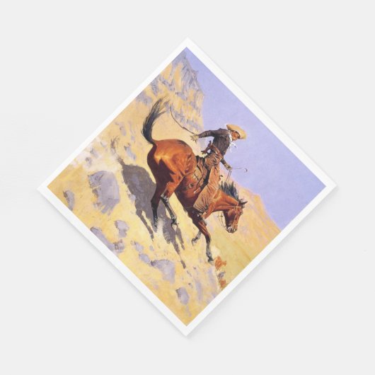 Serviette En Papier The Cowboy (par Frederic Remington) (Coin)