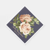 Serviette En Papier Thé de la nuptiale de la marine Blue Rose (Coin)