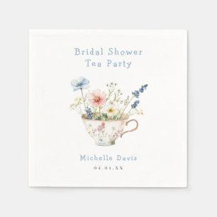 Serviette En Papier Thé de mariage floral de printemps
