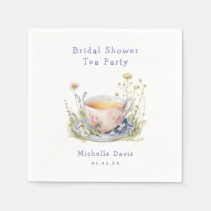 Serviette En Papier Thé de mariage printanier aquarelle