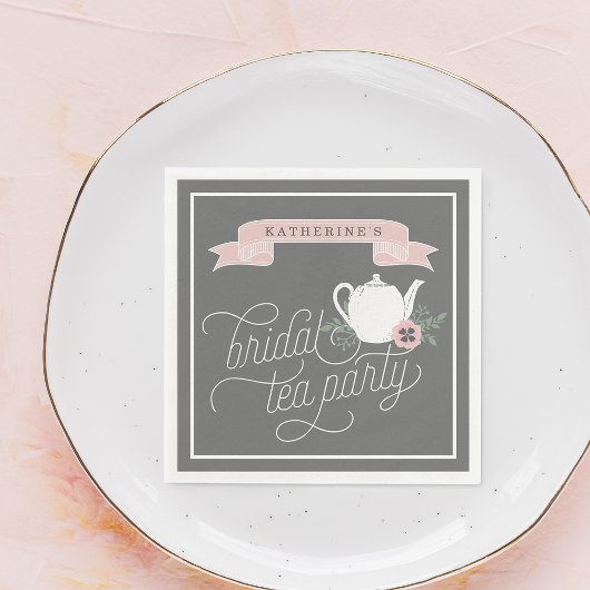Serviette En Papier Thé doux | Tea Party de mariée personnalisée