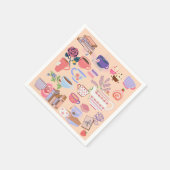 Serviette En Papier Thé Et Livres (Coin)