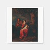 Serviette En Papier The Flight into Egypt by Abraham Bloemaert (Devant)