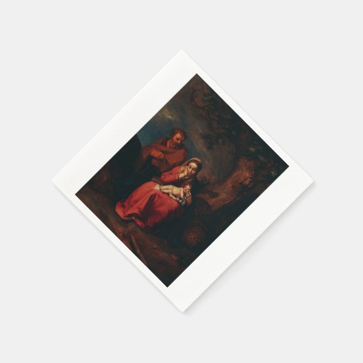 Serviette En Papier The Flight into Egypt by Abraham Bloemaert  (Coin)