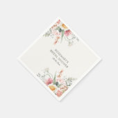 Serviette En Papier Thé Floral Pour La Mariée (Coin)