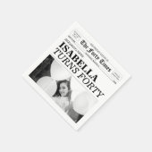 Serviette En Papier The Forty Times Newspaper 40th Birthday (Coin)