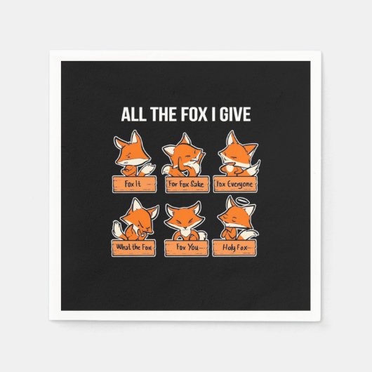 Serviette En Papier The Fox I Give (Devant)
