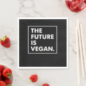 Serviette En Papier The Future Is Vegan (En situation)
