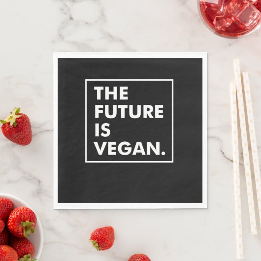 Serviette En Papier The Future Is Vegan (En situation)