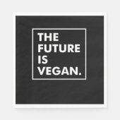 Serviette En Papier The Future Is Vegan (Devant)